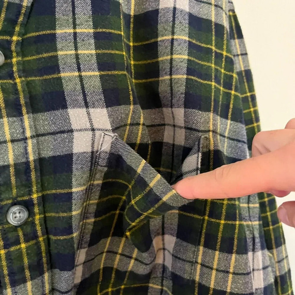 Eddie Bauer Mens Multicolor Flannel Plaid Shirt Button Down 2XL Relaxed Fit - Picture 4 of 7